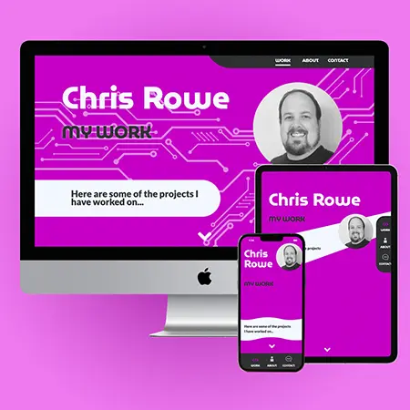 Primary screenshot of the Portfolio Siteproject.